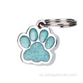 Personalisierte gravierte Glitzerpfoten -Print -Pet -ID -Tags